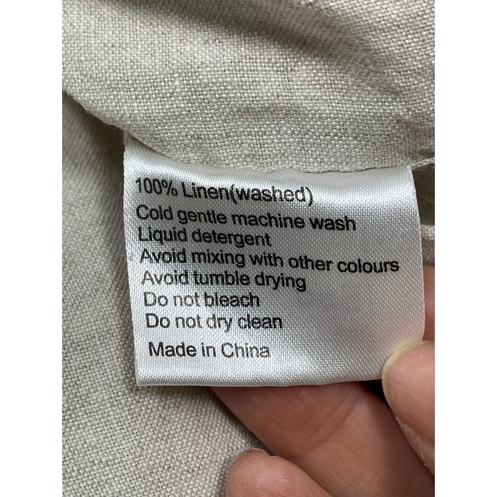 Bed Threads 100% Linen Flat Sheet Full / Queen Beige Quiet Luxury 90x102 in Read - Picture 3 of 7